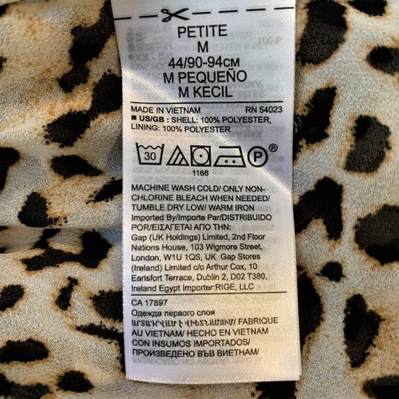 NWT Banana Republic Top Blouse Cheetah Print Pleated MP NWT - Picture 6 of 8